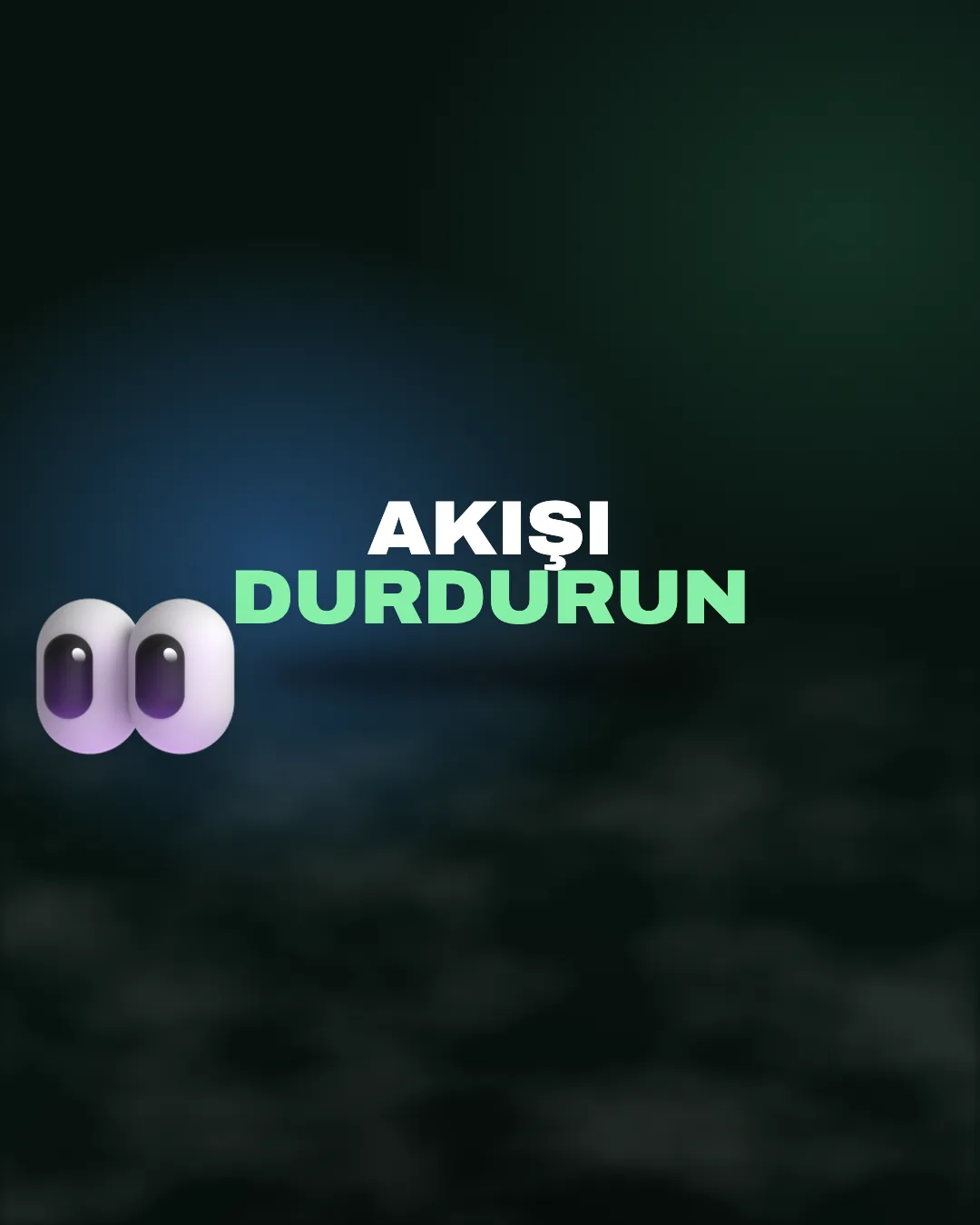 “Akışı Durdurun” başlıklı, 3D gözler ikonlu Meta reklam yönetimi görseli