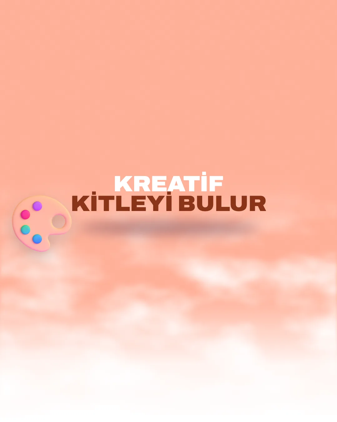 “Kreatif Kitleyi Bulur” başlıklı, 3D ressam paleti ikonlu Meta reklam yönetimi görseli