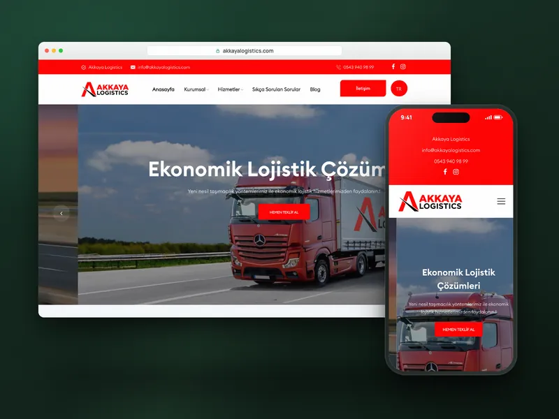 Akkaya Logistics web sitesi