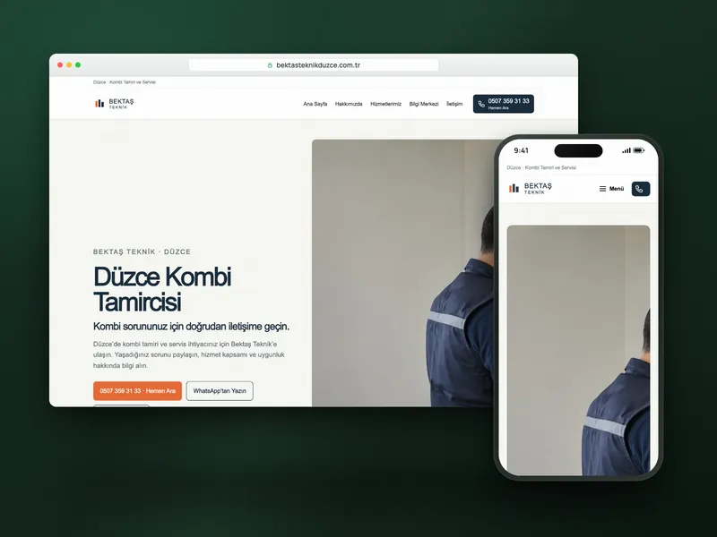 Bektaş Teknik web sitesi