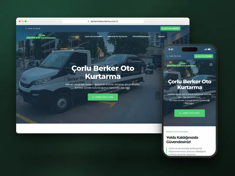 Berker Oto Kurtarma web sitesi