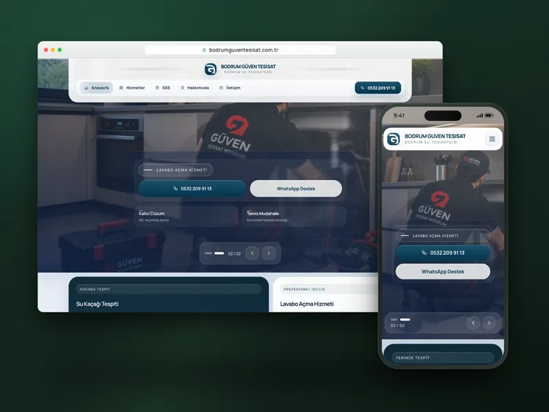 Bodrum Güven Tesisat web sitesi