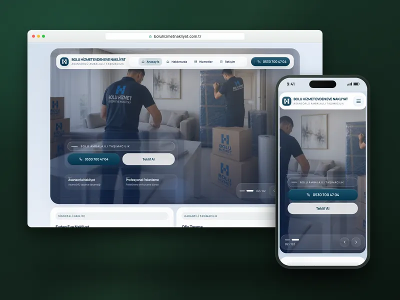Bolu Hizmet Nakliyat web sitesi