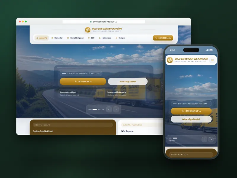 Bolu Sarı Nakliyat web sitesi