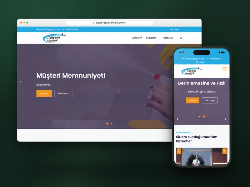 Yaşam Temizlik web sitesi