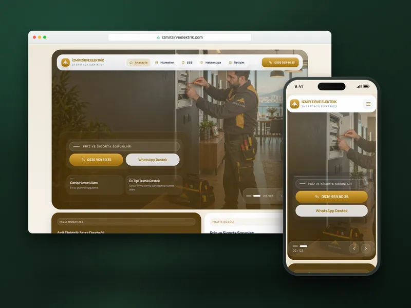 İzmir Zirve Elektrik web sitesi