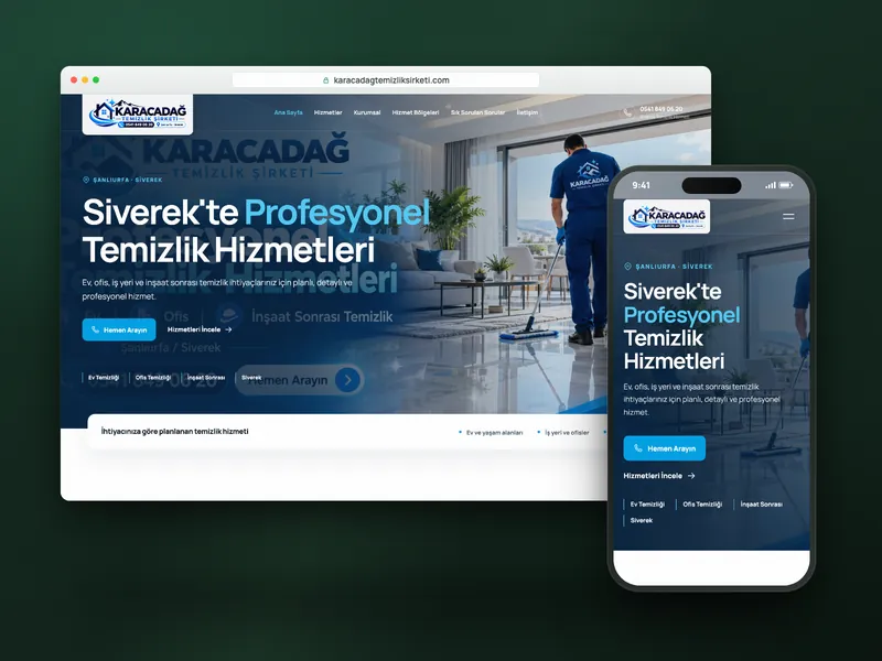 Karacadağ Temizlik web sitesi
