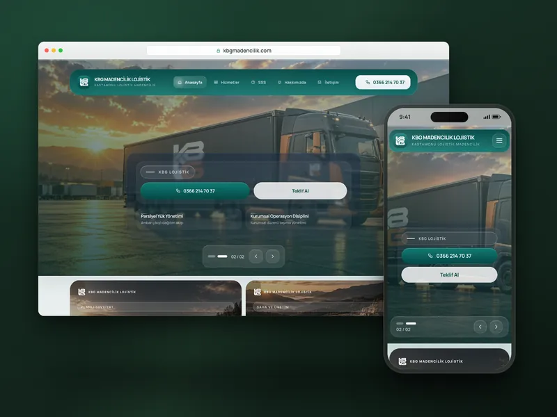 KBG Madencilik web sitesi