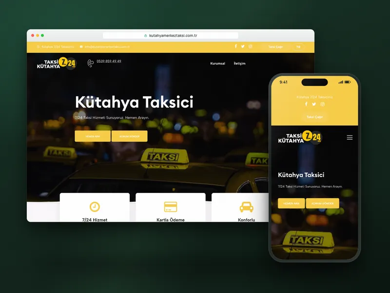 Kütahya Merkez Taksi web sitesi