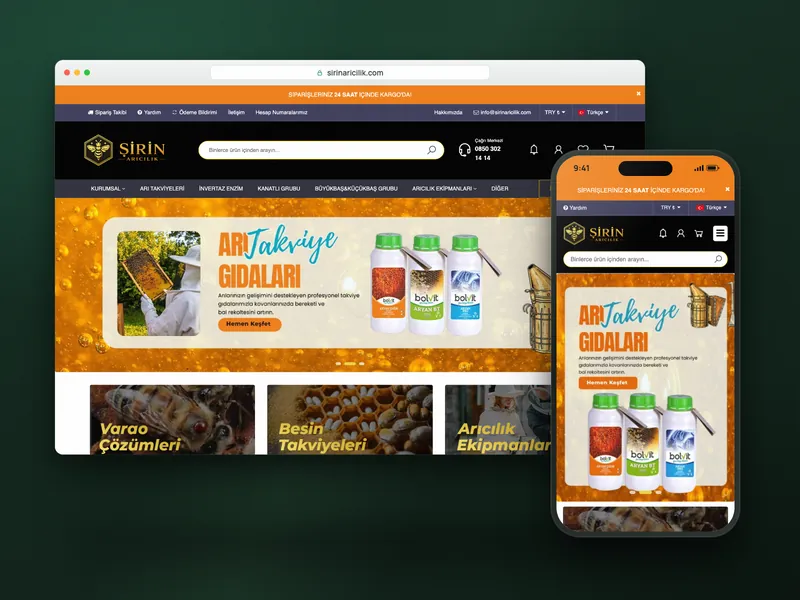 Şirin Arıcılık web sitesi